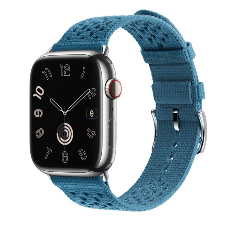 Apple Watch Hermés Bleu Jean Tricot Single Tour Band 41 mm